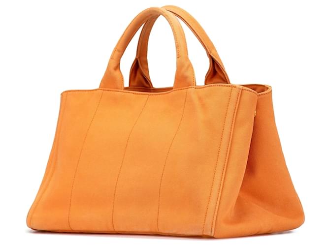 Borsa Prada Orange Canvas Canapa Bijoux Arancione - vista 2
