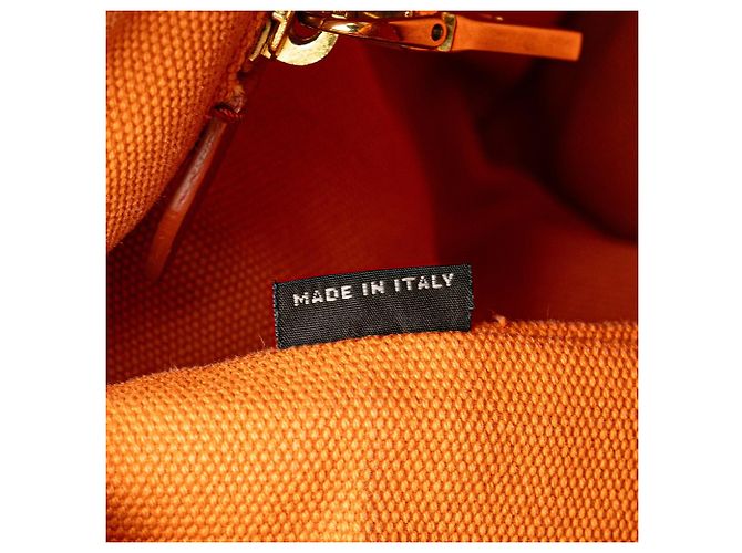 Borsa Prada Orange Canvas Canapa Bijoux Arancione - vista 6
