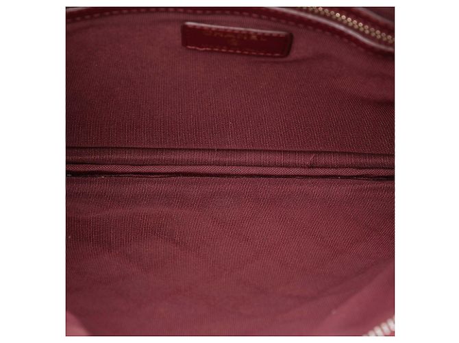 Chanel Boy O Case Clutch aus gestepptem Caviar Rot Größe Medium - Ansicht 4