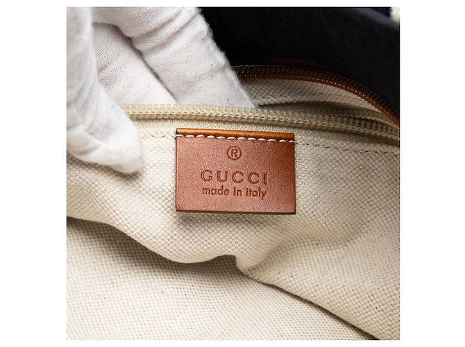 Tote in nylon GG Web nero Gucci - vista 5