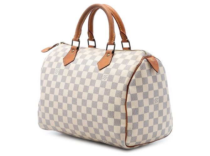 Borsa Boston Louis Vuitton Damier Azur bianca Speedy 30 Bianco - vista 2