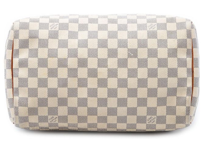 Borsa Boston Louis Vuitton Damier Azur bianca Speedy 30 Bianco - vista 3