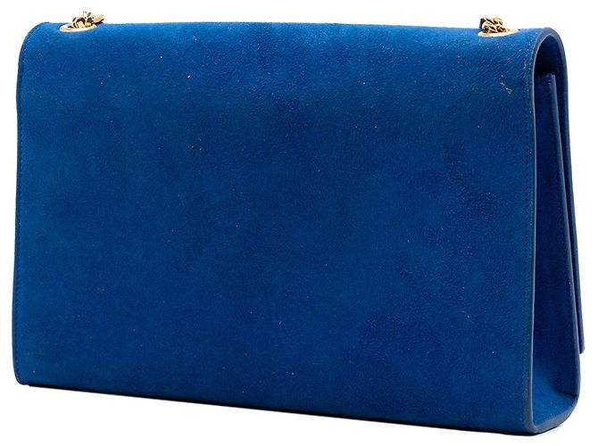 Borsa a tracolla Kate in scamosciato con monogramma blu medio Saint Laurent - vista 2