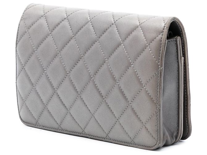 Borsa a tracolla Chanel CC Quilted Lambskin Full Flap Wallet on Chain Marrone - vista 2