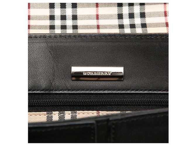 Borsa a tracolla con patta in pelle nera Burberry Nero - vista 5