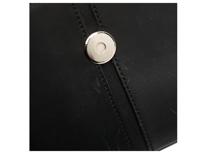 Borsa a tracolla con patta in pelle nera Burberry Nero - vista 6