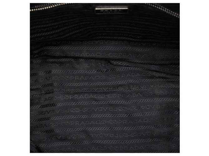 Tote in Tessuto con bordi in Saffiano nero Prada - vista 4