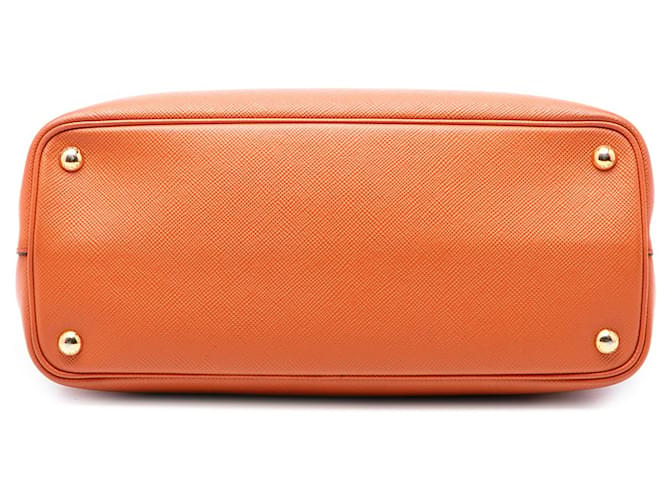 Borsa Double Saffiano Cuir Prada Medium Arancione - vista 3