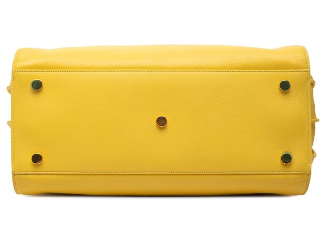 Borsa Sac De Jour in pelle piccola gialla Saint Laurent Giallo - vista 3