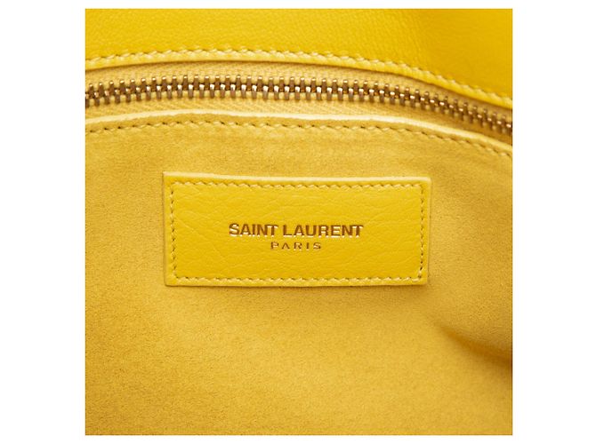 Borsa Sac De Jour in pelle piccola gialla Saint Laurent Giallo - vista 5