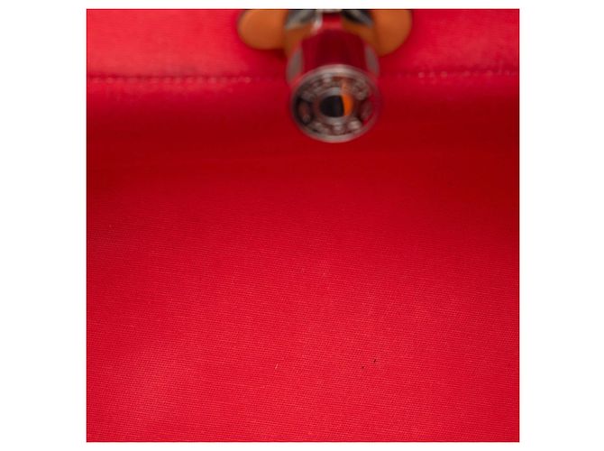 Borsa Hermès Toile Herbag Zip 31 rossa Rosso - vista 4