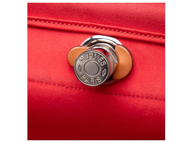 Borsa Hermès Toile Herbag Zip 31 rossa Rosso - vista 5