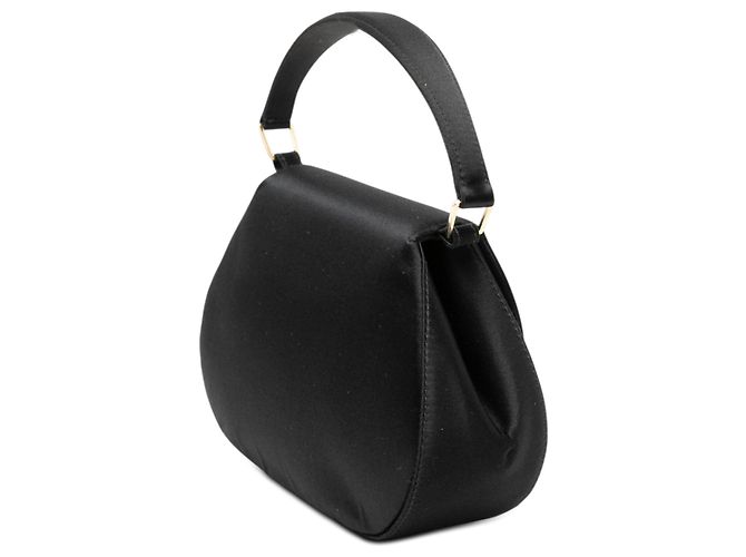 Borsa Chanel CC Satin Top Handle Flap Blu - vista 2