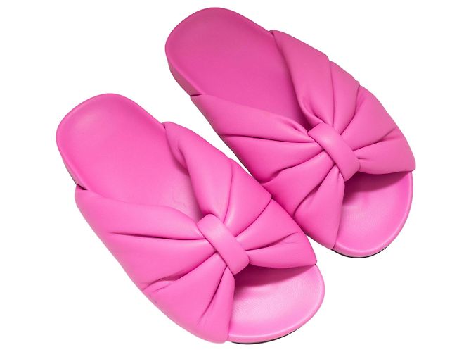 Sandali slide in pelle Balenciaga Rosa acceso Taglia 36 - vista 2