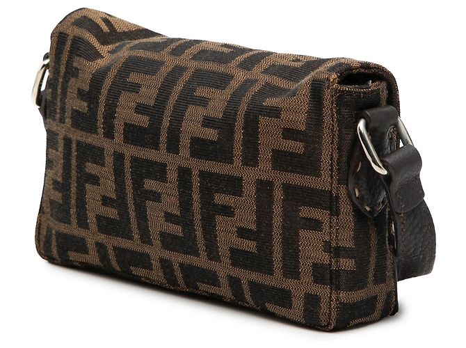 Borsa a tracolla Fendi Zucca Canvas Selleria marrone - vista 2