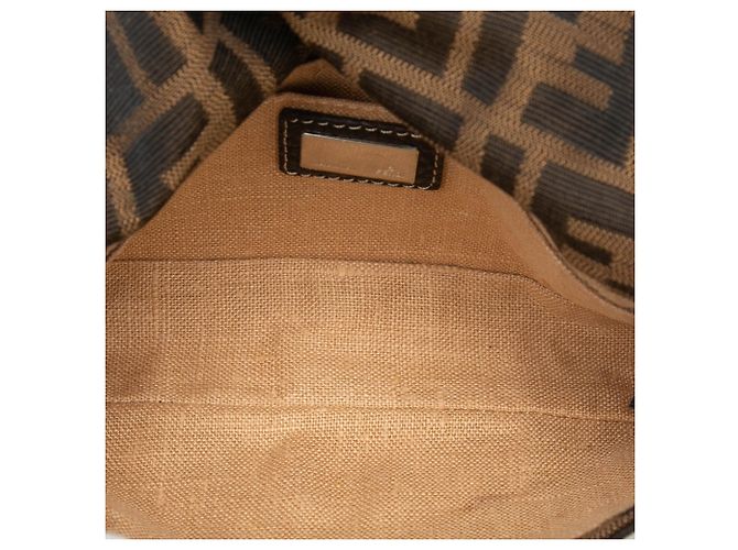 Borsa a tracolla Fendi Zucca Canvas Selleria marrone - vista 4