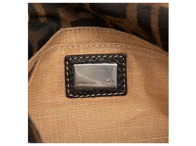 Borsa a tracolla Fendi Zucca Canvas Selleria marrone - vista 5