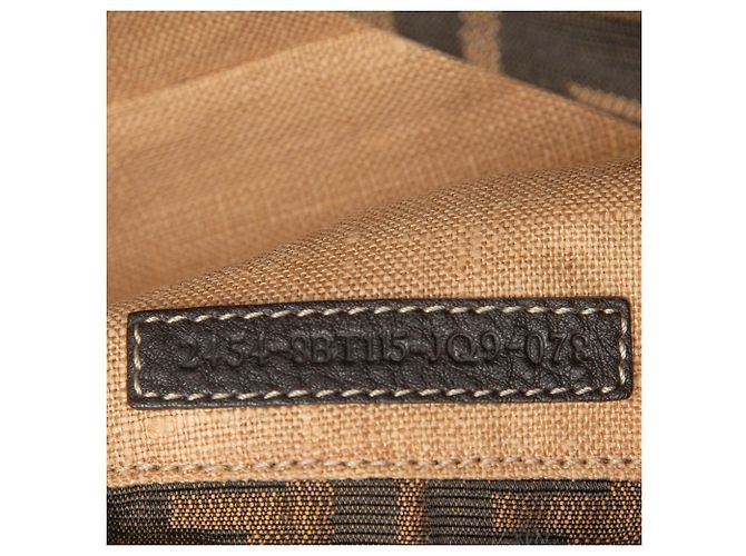 Borsa a tracolla Fendi Zucca Canvas Selleria marrone - vista 6