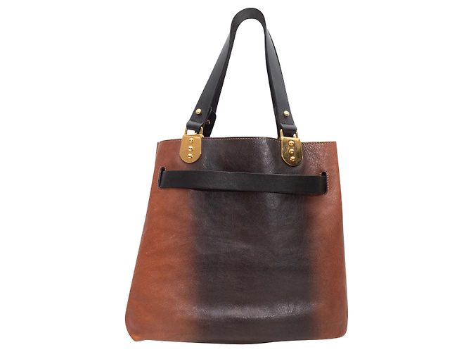 Borsa Christian Louboutin in pelo di pony sfumato marrone e nero - vista 3