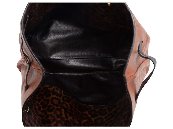 Borsa Christian Louboutin in pelo di pony sfumato marrone e nero - vista 4