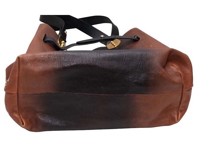 Borsa Christian Louboutin in pelo di pony sfumato marrone e nero - vista 5