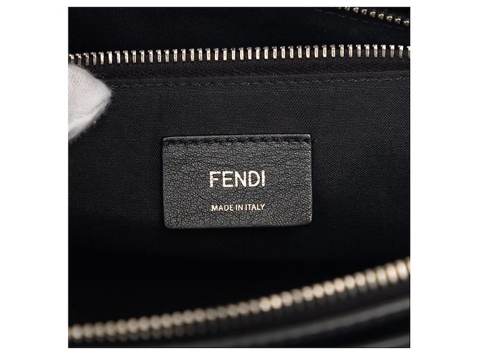 Borsa Fendi Medium Leather Pompom By The Way nera Nero - vista 5