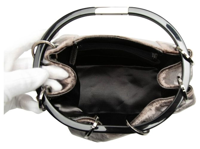 Bucket Gucci in velluto argento - vista 4