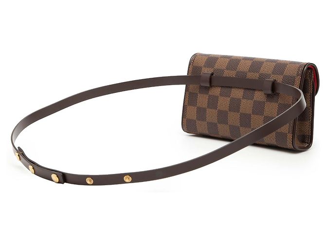 Pochette Florentine Damier Ebene marrone Louis Vuitton - vista 2