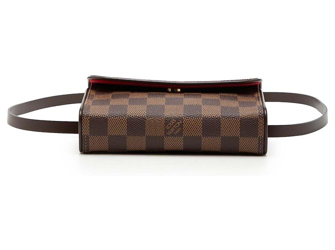 Pochette Florentine Damier Ebene marrone Louis Vuitton - vista 3