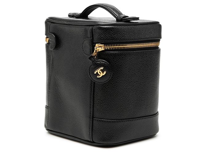 Vanity Beauty Case Chanel CC Caviar Nero - vista 2