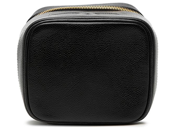 Vanity Beauty Case Chanel CC Caviar Nero - vista 3