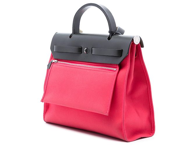Borsa Hermès Toile Herbag Zip 31 rosa - vista 2