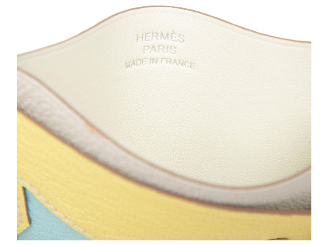Gelber Hermès Chevre Mysore Poisson Kartenhalter - Ansicht 5
