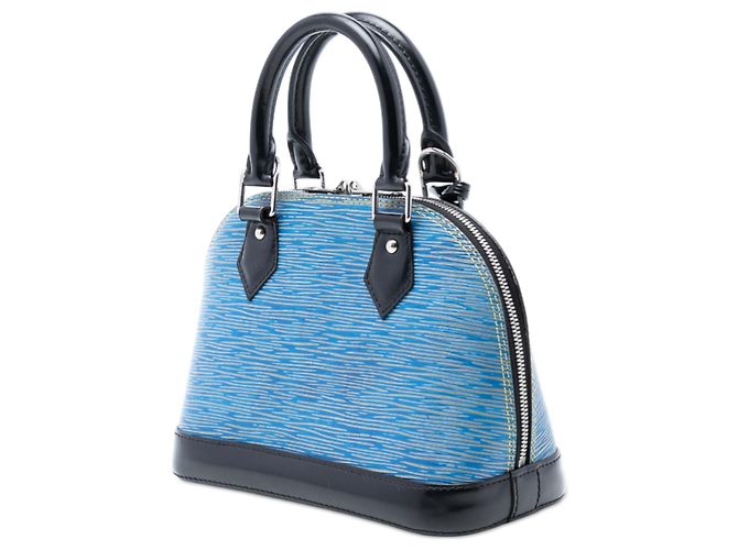 Borsa Louis Vuitton Epi Denim Alma BB Blu - vista 2