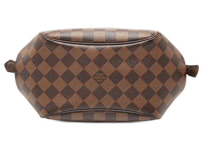 Borsa Louis Vuitton Damier Ebene Belem PM Marrone - vista 3