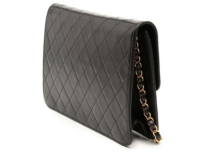 Borsa a tracolla Chanel Medium CC in agnello trapuntato nero - vista 2