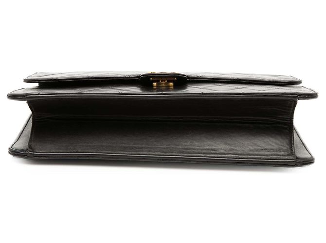 Borsa a tracolla Chanel Medium CC in agnello trapuntato nero - vista 3