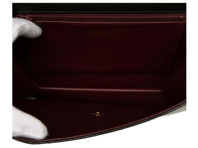 Borsa a tracolla Chanel Medium CC in agnello trapuntato nero - vista 4