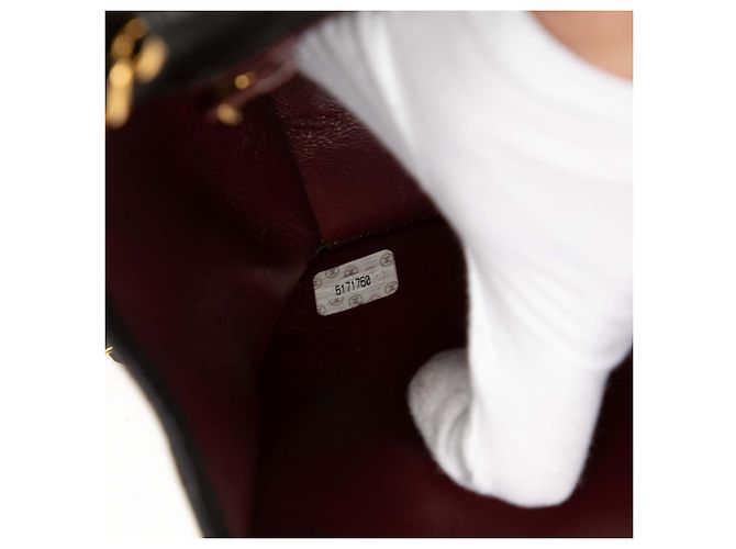 Borsa a tracolla Chanel Medium CC in agnello trapuntato nero - vista 6