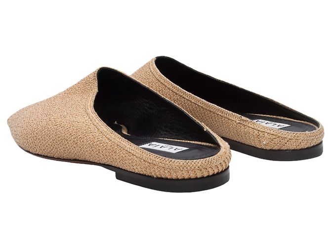 Alaïa Sandali con punta quadrata in rafia beige Alaia Taglia 40 - vista 4