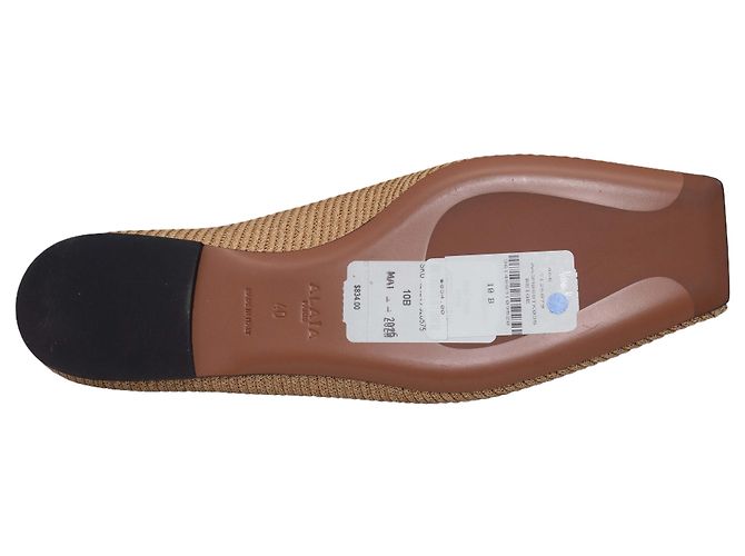 Alaïa Sandali con punta quadrata in rafia beige Alaia Taglia 40 - vista 5
