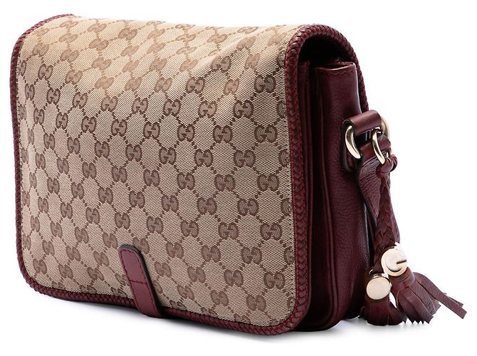 Borsa a tracolla Gucci GG Canvas Marrakech beige - vista 2