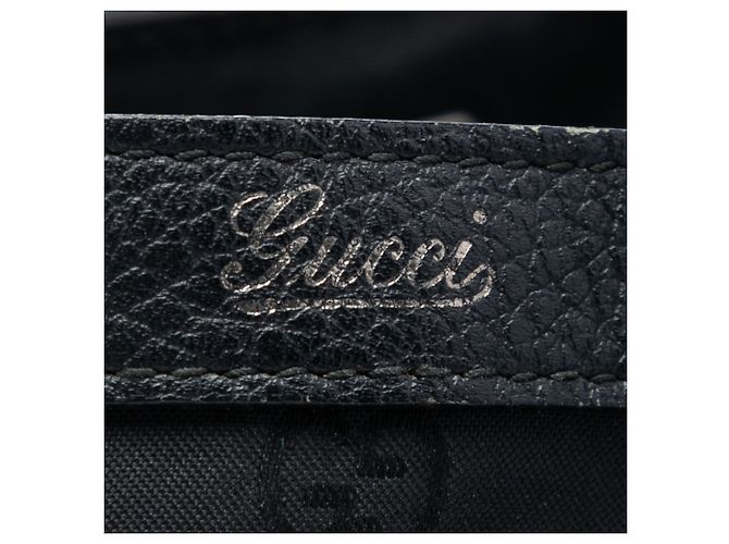 Tote Abbey in tela GG Gucci nera con tasca e anello a D Nero - vista 5