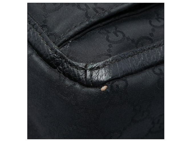 Tote Abbey in tela GG Gucci nera con tasca e anello a D Nero - vista 6