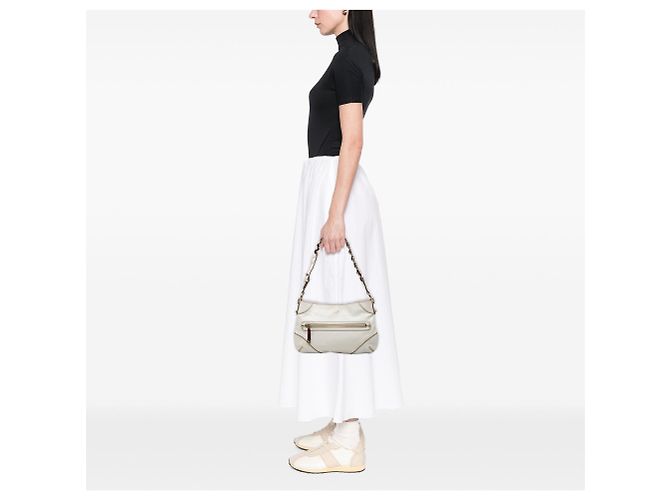 Borsa a tracolla Gucci Calfskin Web Capri Ranch Kid bianca Bianco - vista 7
