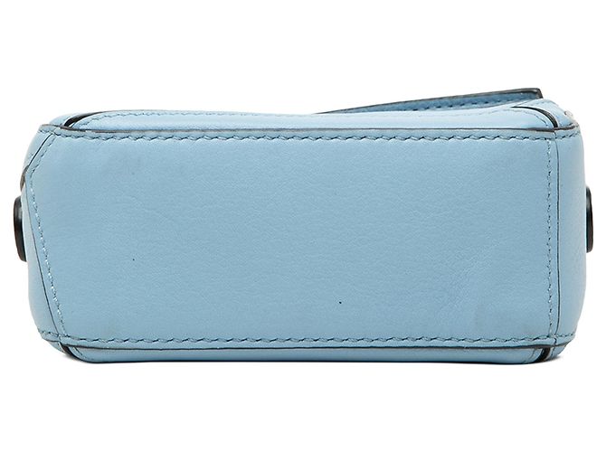 Borsa Nano Puzzle in pelle di vitello blu LOEWE - vista 3