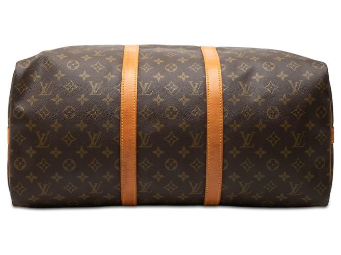 Borsa da viaggio marrone Louis Vuitton Monogram Keepall Bandouliere 50 - vista 3