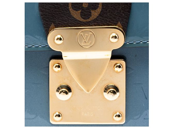 Borsa Louis Vuitton Monogram Vernis Spring Street blu - vista 5