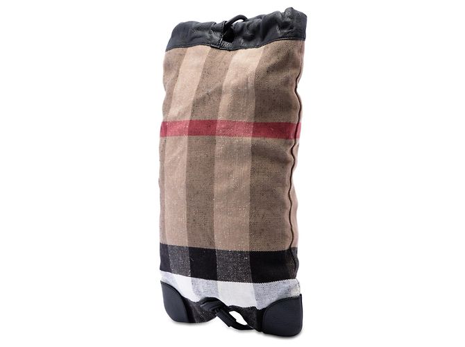 Burberry Brauner Mega Check Canvas Drawstring Rucksack - Ansicht 2