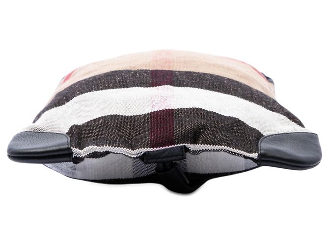 Burberry Brauner Mega Check Canvas Drawstring Rucksack - Ansicht 3
